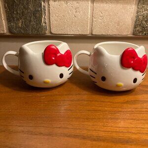 Sanrio Hello Kitty ceramic mugs, 3D sculpted, 20 ounces